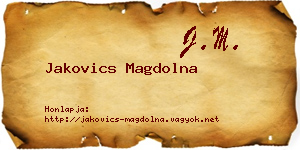 Jakovics Magdolna névjegykártya