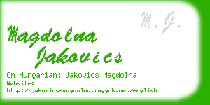 magdolna jakovics business card